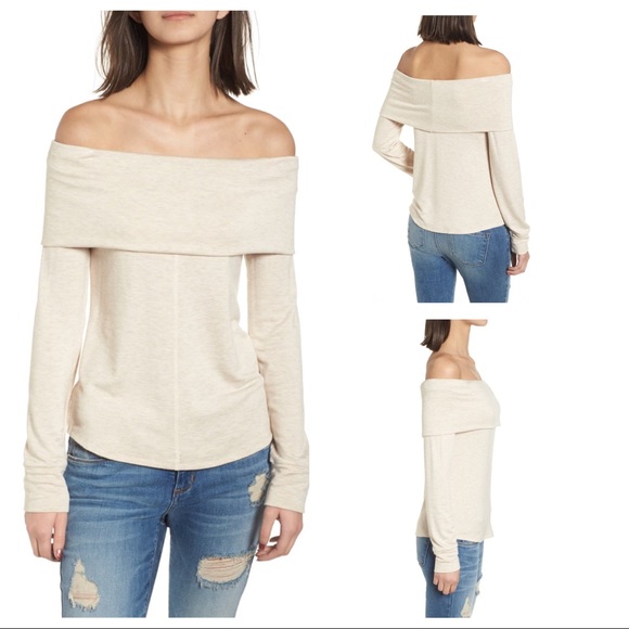 Socialite Tops - Socialite Foldover Off the Shoulder Top
